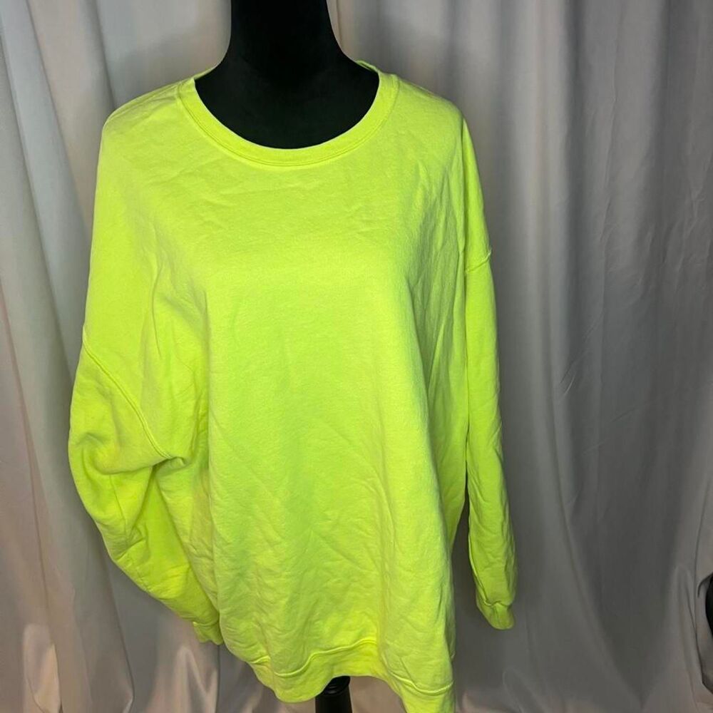 Fruit-of-the-loom Women's Yellow and Green Sweatshirt